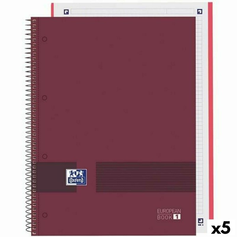 Quaderno Oxford European Book Write&Erase Bordeaux A4 A4+ 80 Pagine (5 Unità) Quaderno Oxford European Book Write&Erase Bordeaux A4 A4+ 80 Pagine (5 Unità)