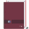 Quaderno Oxford European Book Write&Erase Bordeaux A4 A4+ 80 Pagine (5 Unità)