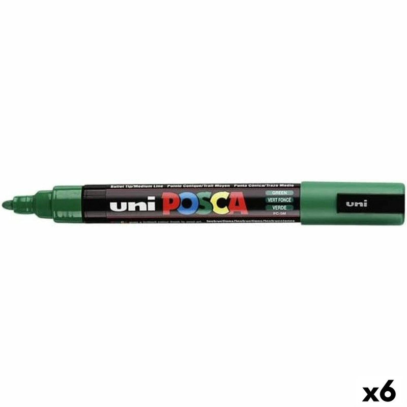 Pennarelli POSCA PC-5M Verde (6 Unità)