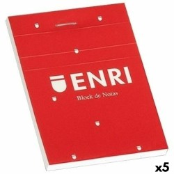 Block Notes ENRI Rosso A4 80 Pagine 4 mm (5 Unità)