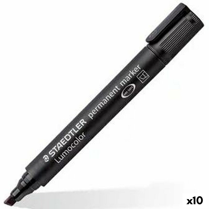 Marcatore permanente Staedtler Lumocolor 350 Nero (10 Unità) Marcatore permanente Staedtler Lumocolor 350 Nero (10 Unità)