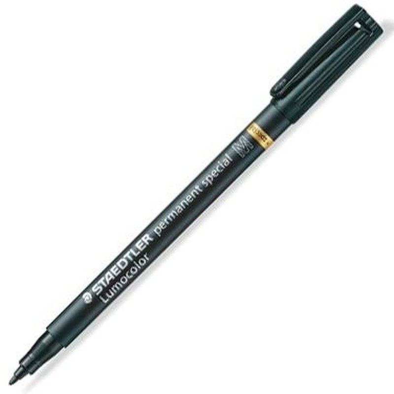 Marcatore permanente Staedtler 319 Nero 10 Pezzi (10 Unità)