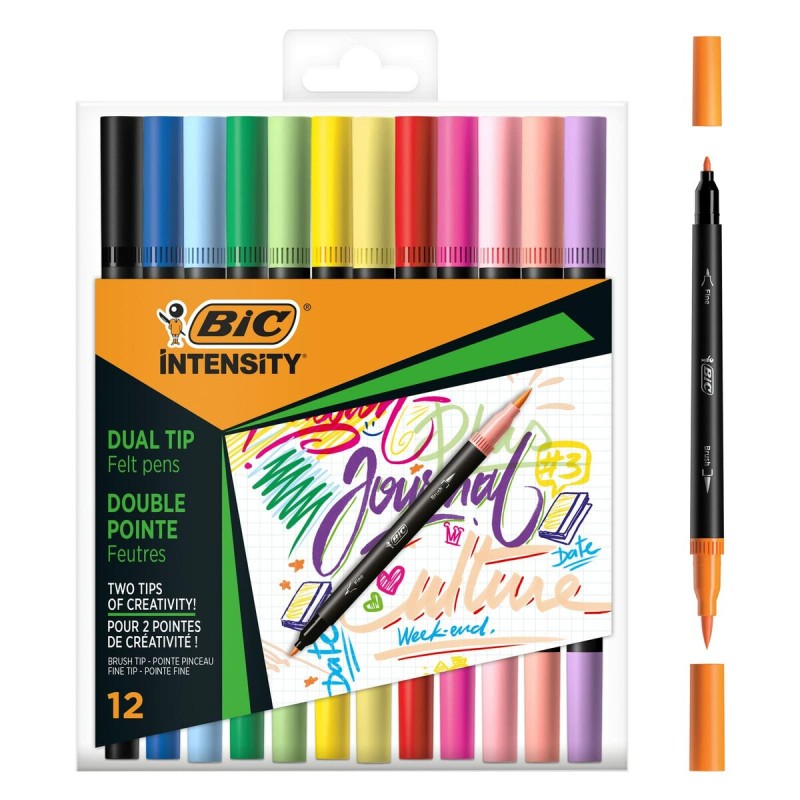 Set di Pennarelli Bic Intensity 12 Pezzi Multicolore Set di Pennarelli Bic Intensity 12 Pezzi Multicolore