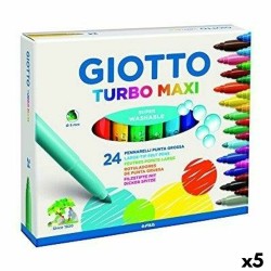 Pennarelli Giotto Turbo Maxi Multicolore (5 Unità)