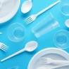 Set di piatti riutilizzabili Maxi Products Bianco Plastica 100 Pezzi