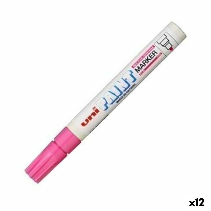 Marcatore permanente Uni-Ball PX-20 Rosa (12 Unità) Marcatore permanente Uni-Ball PX-20 Rosa (12 Unità)