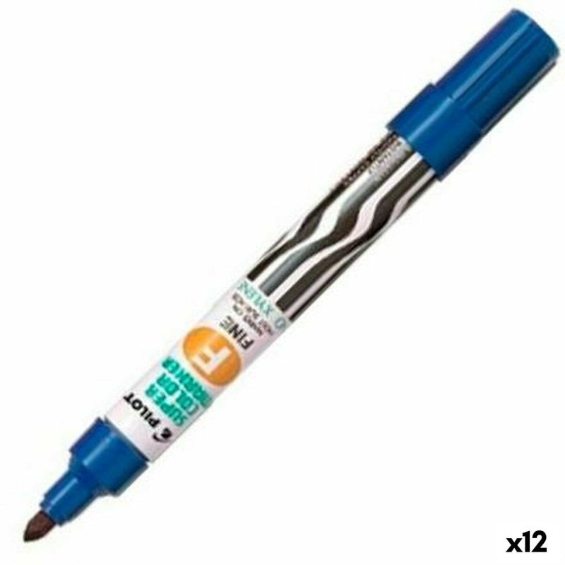 Marcatore permanente Pilot Sca-F Azzurro Ricaricabile (12 Unità) Marcatore permanente Pilot Sca-F Azzurro Ricaricabile (12 Unità)