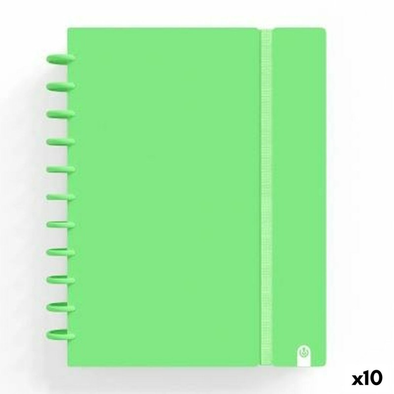 Quaderno con Anelli Carchivo INGENIOX Verde A4 100 fogli (10 Unità) Quaderno con Anelli Carchivo INGENIOX Verde A4 100 fogli (10 Unità)