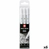 Set di Penne Talens GELLY  Bianco (6 Unità)