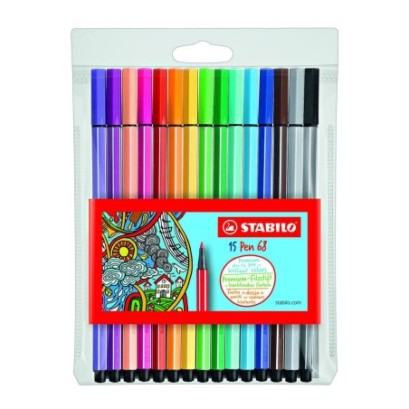 Set di Pennarelli Stabilo Pen 68 Multicolore (10 Unità)