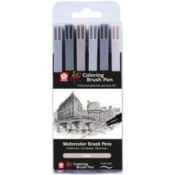 Set di Pennarelli Talens Sakura Koi Coloring Brush Multicolore
