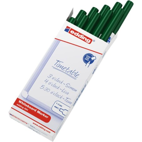 Pennarello per Lavagna Edding 661 Verde (10 Unità)