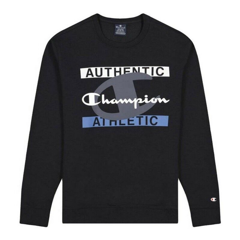Felpa senza Cappuccio Uomo Champion Authentic Athletic Nero Felpa senza Cappuccio Uomo Champion Authentic Athletic Nero