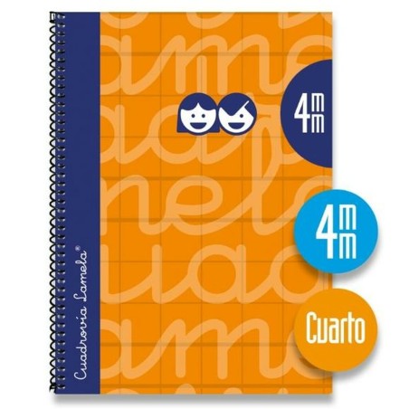 Quaderno Lamela Arancio Quarto 5 Pezzi 80 Pagine