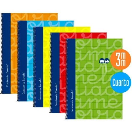 Quaderno Lamela Multicolore Quarto 5 Pezzi 80 Pagine