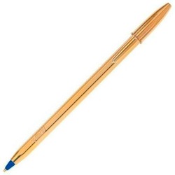 Penna Bic Cristal Shine Dorato 0,32 mm Azzurro 20 Pezzi
