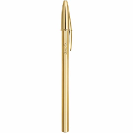 Penna Bic Cristal Shine Dorato 0,32 mm Azzurro 20 Pezzi