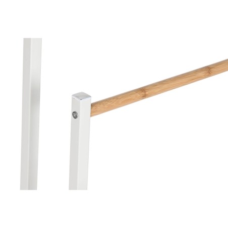 Portasciugamani da Terra Home ESPRIT Bianco Naturale Metallo Bambù 45 x 22 x 85 cm
