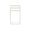 Portasciugamani da Terra Home ESPRIT Bianco Naturale Metallo Bambù 45 x 22 x 85 cm