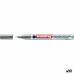 Marcatore permanente Edding 780 Argentato (10 Unità)