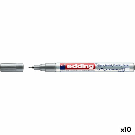 Marcatore permanente Edding 780 Argentato (10 Unità)