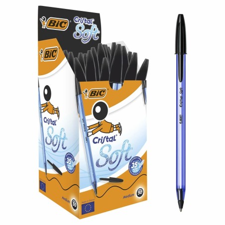 Penna Bic Cristal Soft 1-2 mm 50 Pezzi