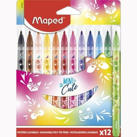Set di Pennarelli Maped Mini Cute Multicolore 12 Pezzi (12 Unità)