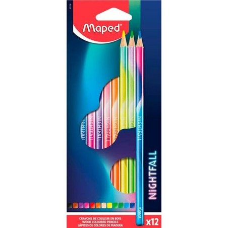 Matite colorate Maped Nightfall Multicolore 12 Pezzi (12 Unità)