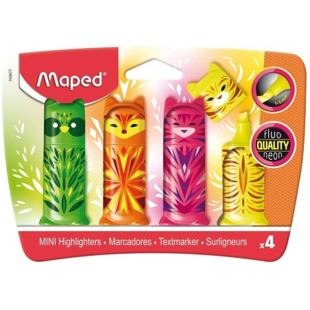 Set di Evidenziatori Maped Multicolore 4 Pezzi (12 Unità)