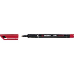 Marcatore permanente Stabilo OHPen Rosso 10 Pezzi