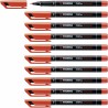 Marcatore permanente Stabilo OHPen Rosso 10 Pezzi