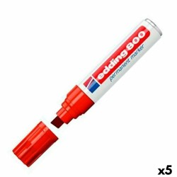 Marcatore permanente Edding 800 Rosso (5 Unità)