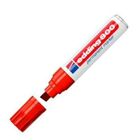 Marcatore permanente Edding 800 Rosso (5 Unità)