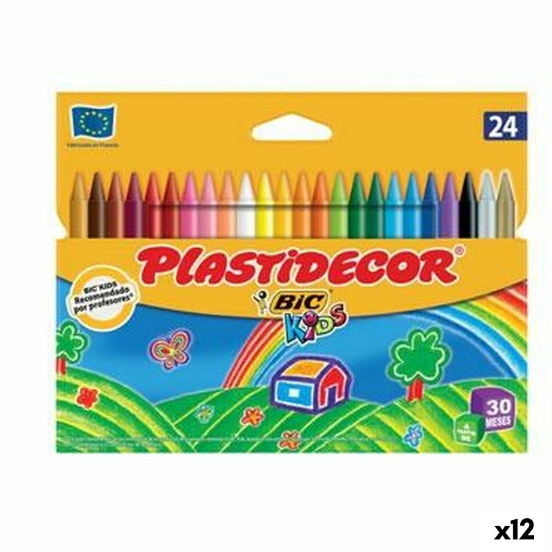 Colori a Cera Plastidecor Multicolore (12 Unità) Colori a Cera Plastidecor Multicolore (12 Unità)