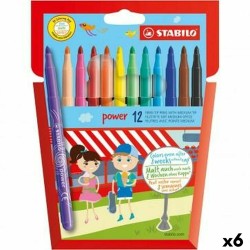 Pennarelli Stabilo POWER Multicolore (6 Unità)