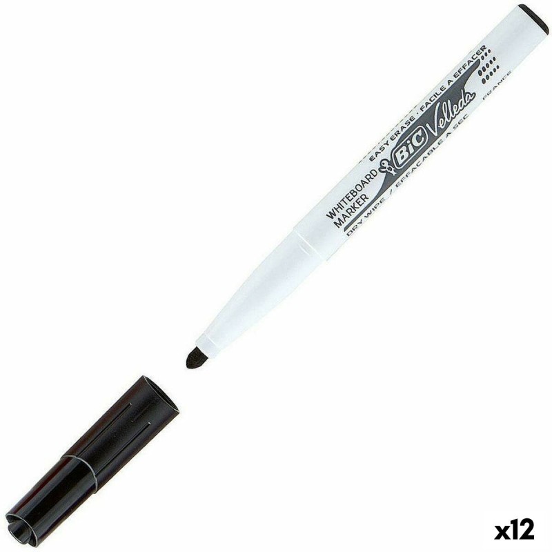 Pennarello Bic Velleda 1741 Lavagna bianca Nero (12 Unità) Pennarello Bic Velleda 1741 Lavagna bianca Nero (12 Unità)