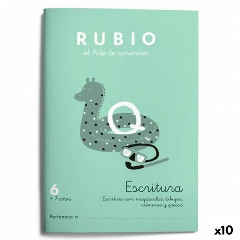 Quaderno di scrittura e calligrafia Rubio Nº06 A5 Spagnolo 20 Fogli (10 Unità) Quaderno di scrittura e calligrafia Rubio Nº06 A5 Spagnolo 20 Fogli (10 Unità)