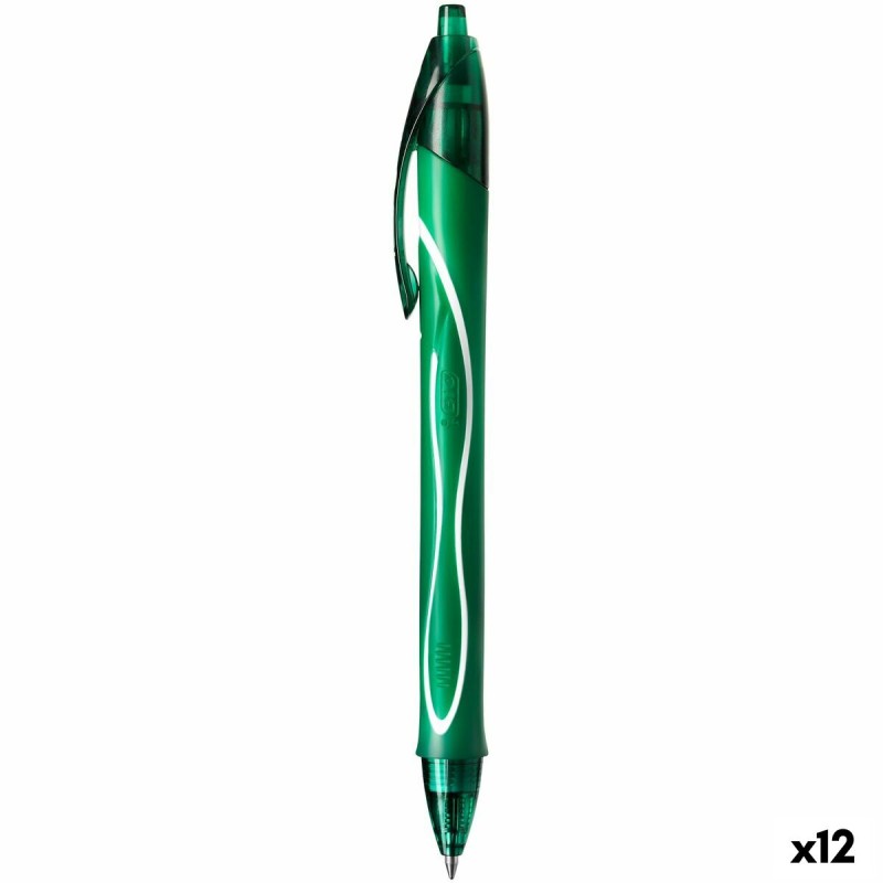 Penna gel Bic Gel-Ocity Quick Dry Verde 0,3 mm (12 Unità) Penna gel Bic Gel-Ocity Quick Dry Verde 0,3 mm (12 Unità)