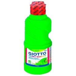 Pittura a tempera Giotto Fluo Verde 250 ml (8 Unità)
