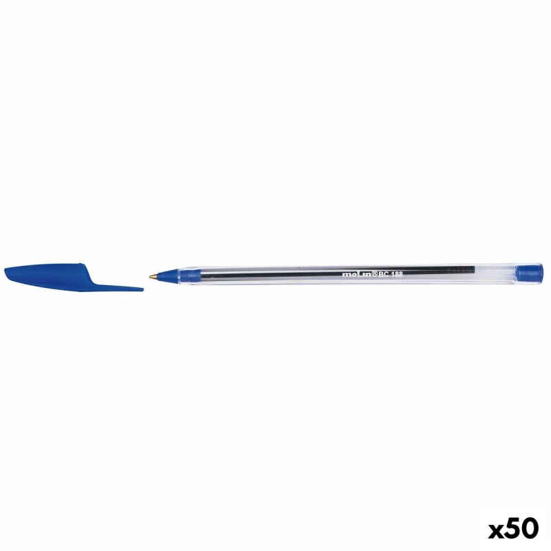 Penna Molin BC188 Cristallo 1 mm Azzurro (50 Unità) Penna Molin BC188 Cristallo 1 mm Azzurro (50 Unità)