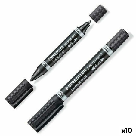 Marcatore permanente Staedtler Lumocolor 348-9 Nero (10 Unità)