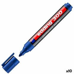 Marcatore permanente Edding 300 Azzurro (10 Unità)