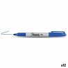 Marcatore permanente Sharpie Fine Point Azzurro (12 Unità)