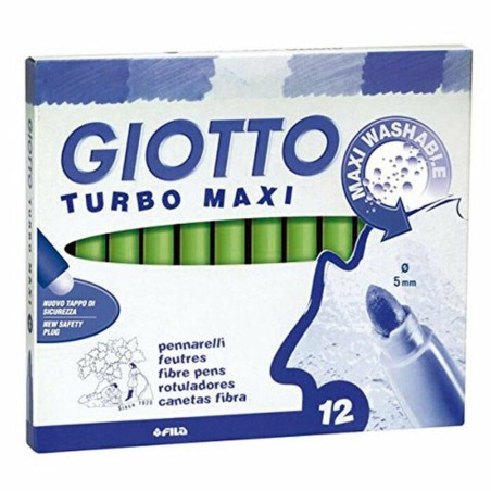 Set di Pennarelli Giotto Turbo Maxi Verde Chiaro (5 Unità)
