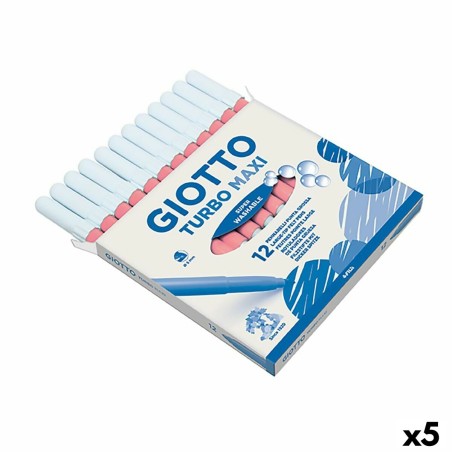 Set di Pennarelli Giotto Turbo Maxi Rosa (5 Unità)