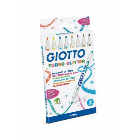 Set di Pennarelli Giotto Turbo Glitter Multicolore (10 Unità)