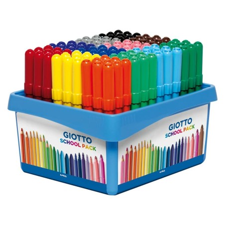 Set di Pennarelli Giotto Turbo Maxi School Multicolore (4 Unità)