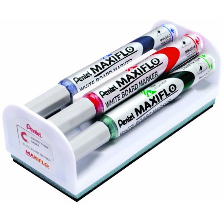 Set di Pennarelli Pentel Maxiflo Cancellino per lavagna