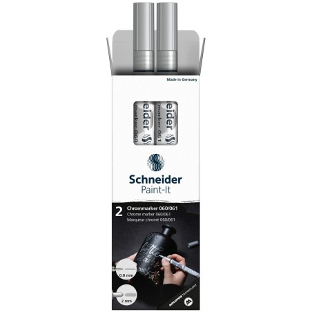 Set di Pennarelli Schneider PAINT-IT 2 CHROME in metallo (2 Unità)