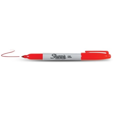 Marcatore permanente Sharpie Fine Point Rosso (12 Unità)